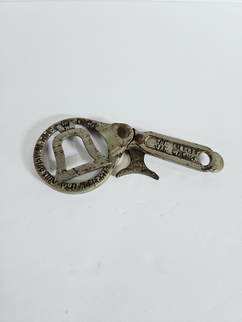 Antique 1926 Iron Wrightsville American Independence Liberty Jar Opener Wrench